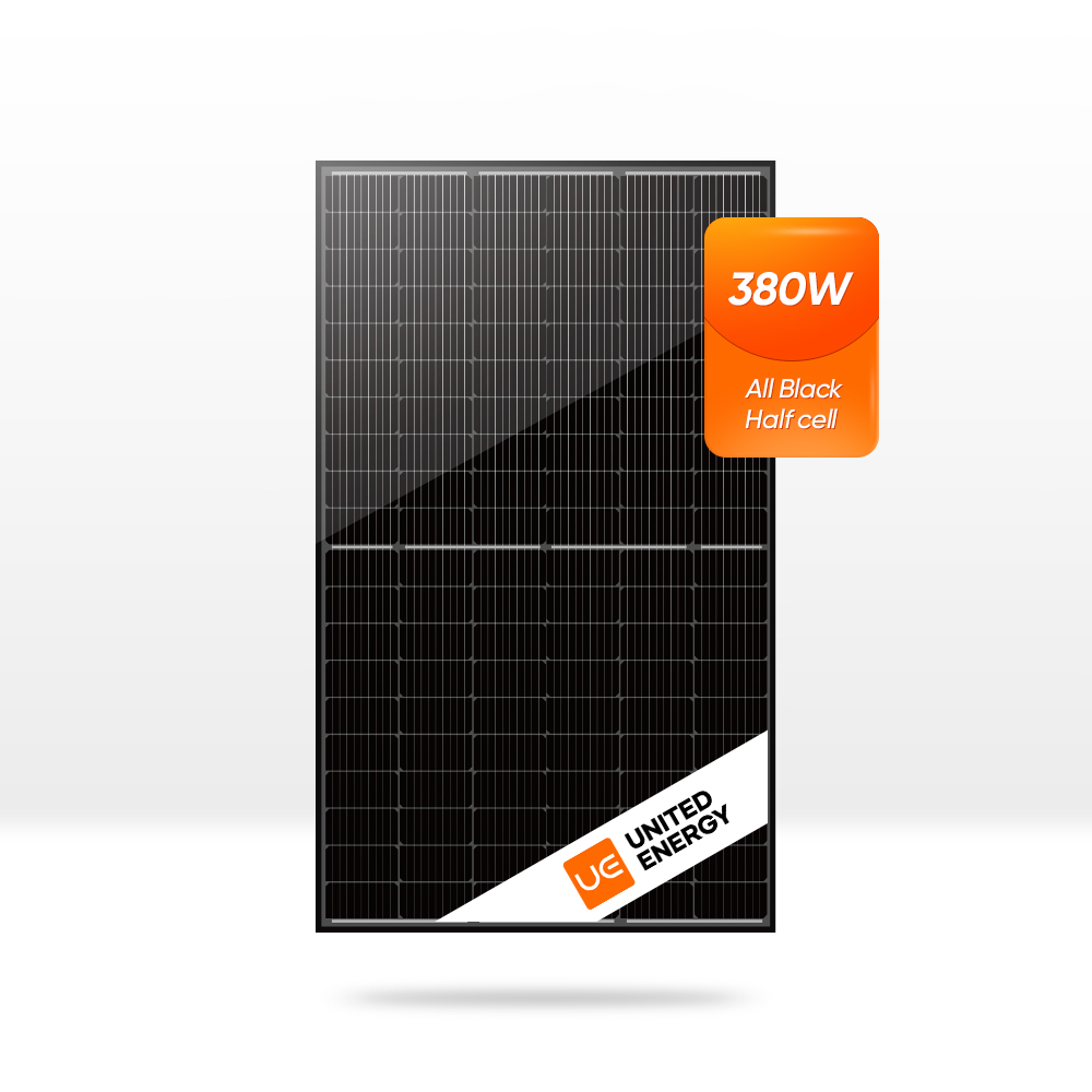 全黑太阳能电池板 380W 390W 太阳能电池板 166mm