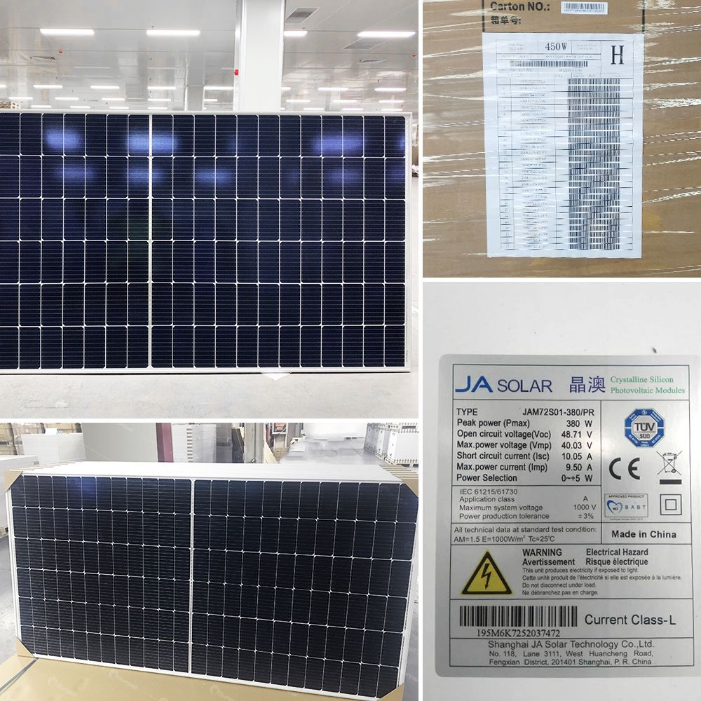 晶澳太阳能 单晶太阳能电池板 550w 太阳能电池板价格 540W 5450W 470W