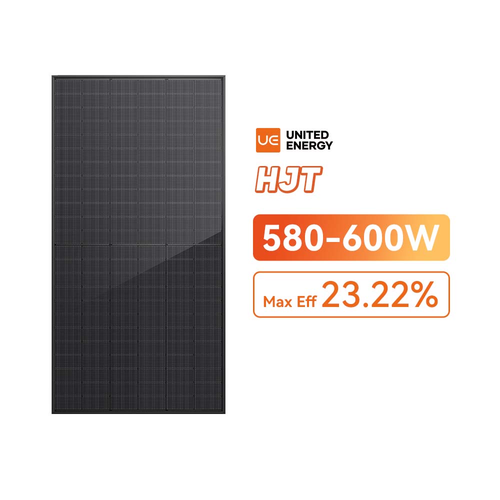库存 HJT 580-600W 全黑家用双面太阳能电池板
